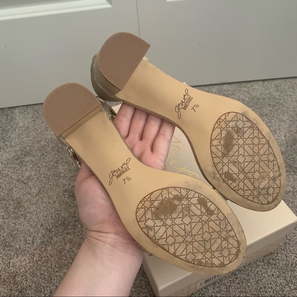 Jewel Badgley Mischka Gold Katerina Ankle Strap Sandal - Picture 6 of 11